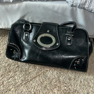 Small black and silver shoulder bag